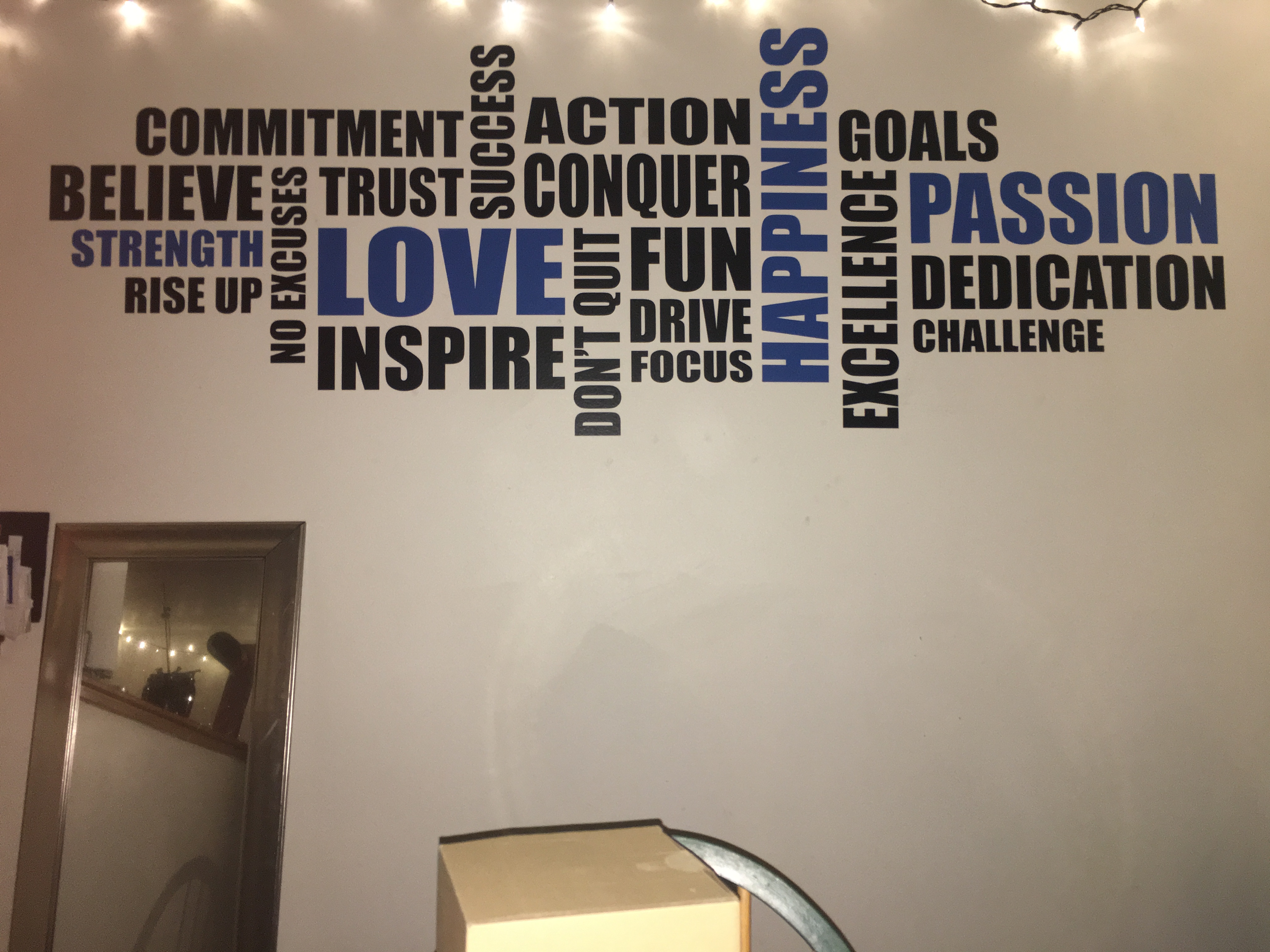 Wall Lettering and inspirational quotes