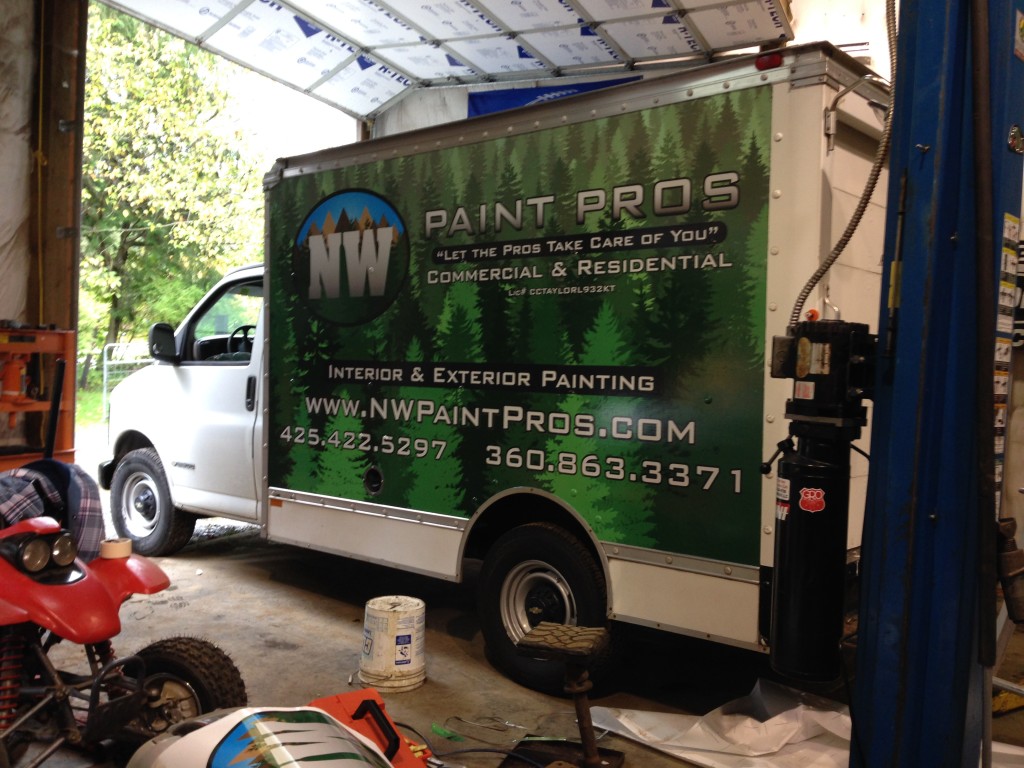 Truck Wrap for NW Paint Pros of Clearview by Vinyl Lab NW
