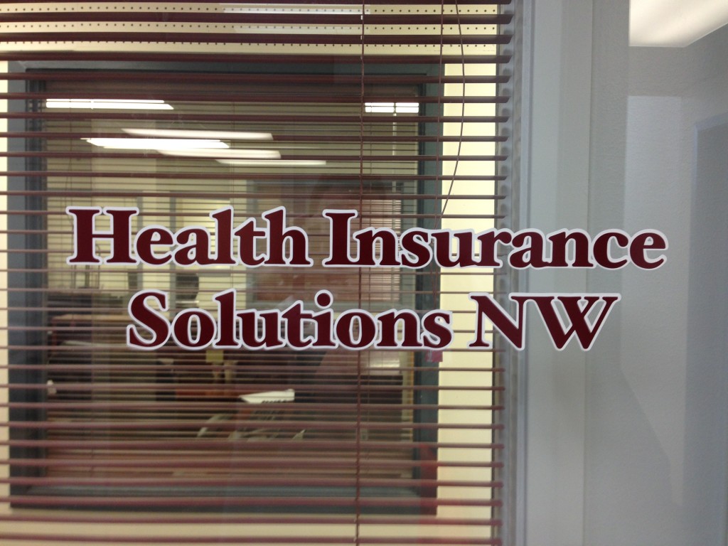 Health Insurance Solutions NW window graphics