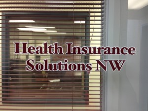 Health Insurance Solutions NW window graphics