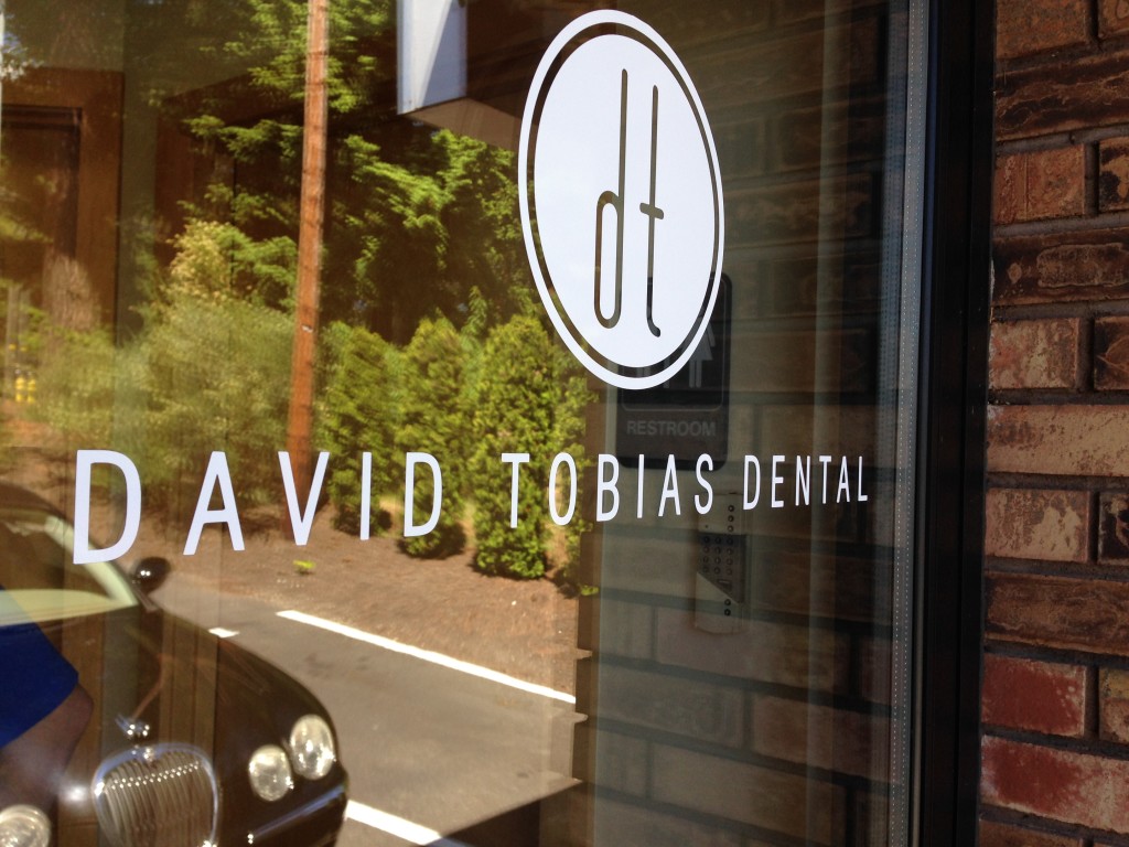 Tobias Dental door window vinyl graphics